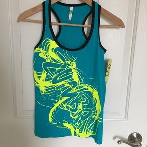 Zumba fitted tank top, size S, NWT